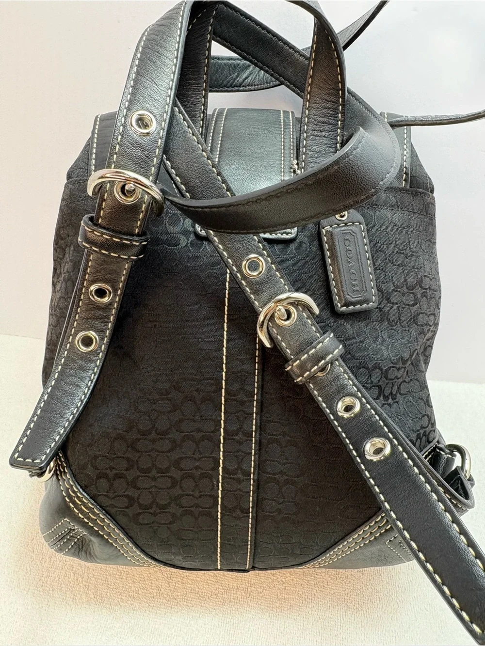 Coach compact drawstring